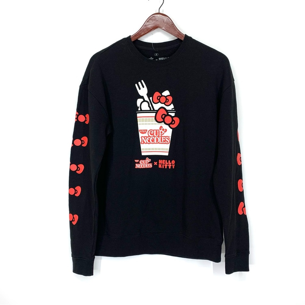 Ripple Junction Nissin Cup Noodles x Hello Kitty Collab Crew Neck Sweatshirt